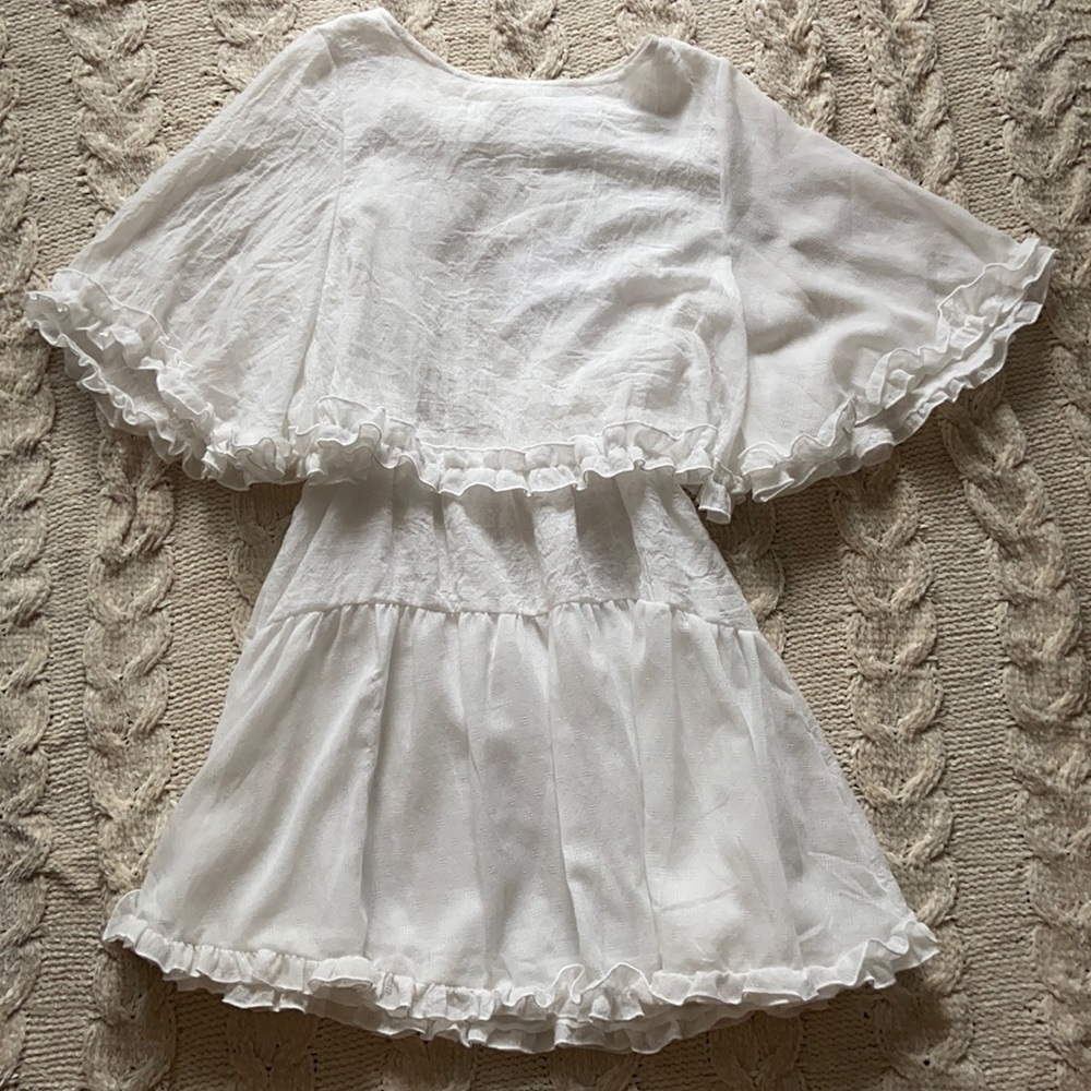 Princess Polly white tiered dress